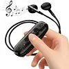 BT 5.4 Lapel-Clip Neckband Earbuds Rechargeable Sound Amplifiers Headphones Lightweigth Hearing Aids Earphones for Sport/Cycling/Travel/Live Streaming/Sleep
