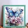 Flowers Butterfly-11CT Stamped Cross Stitch 40*40cm/15.75*15.75in