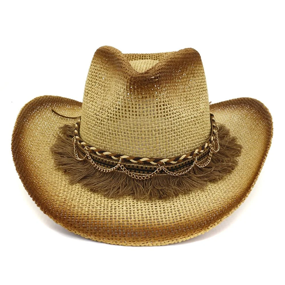 Retro Outdoor Western Straw Cowboy Hat