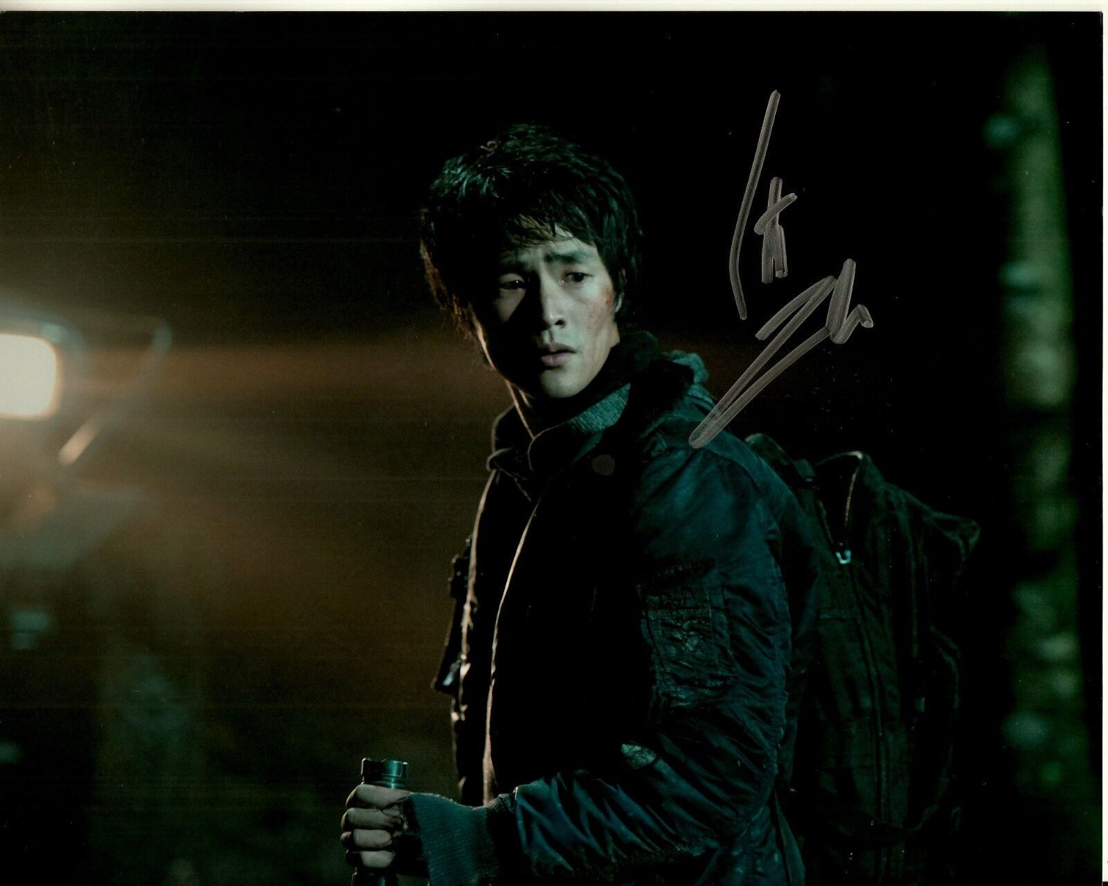 CHRISTOPHER LARKIN hand-signed THE 100 HUNDRED 8x10 color closeup w/ UACC RD COA