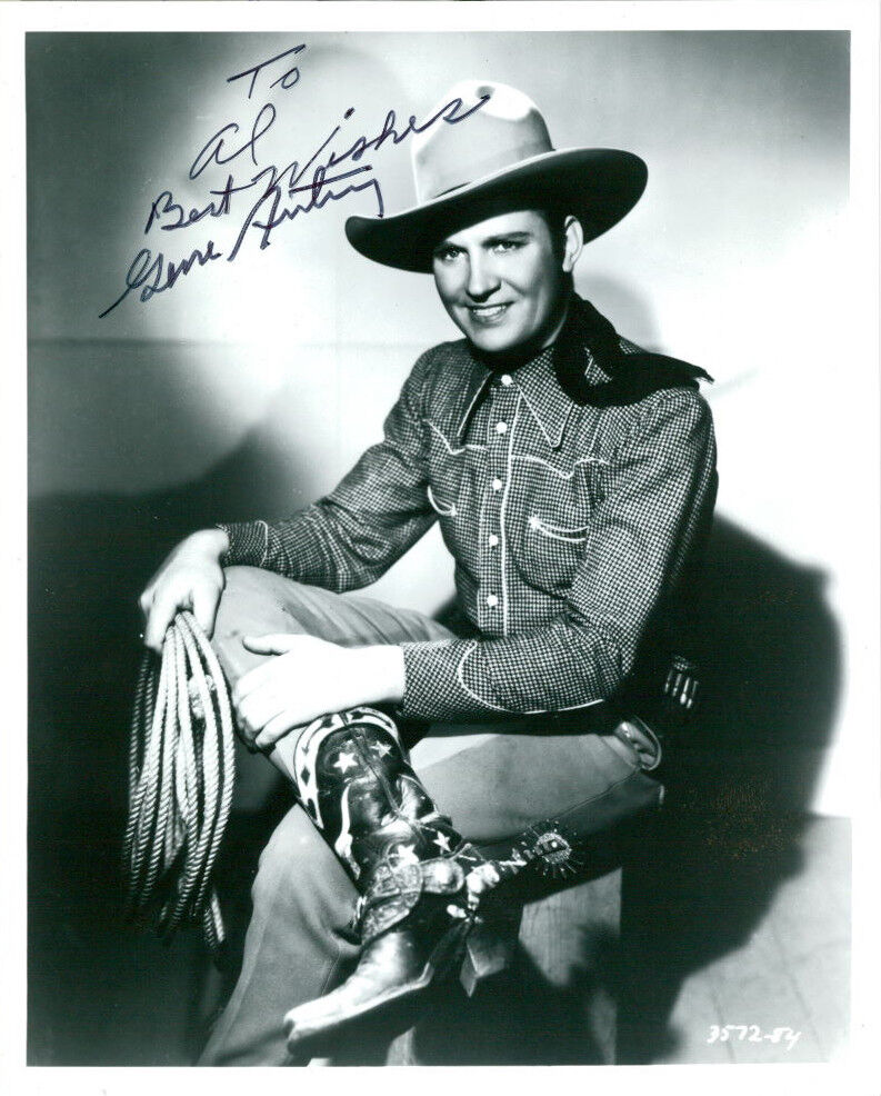 Gene Autry (Vintage, Inscribed) signed Photo Poster painting COA