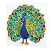 DIY Pre-Framed Peacock Button Art Canvas Kit