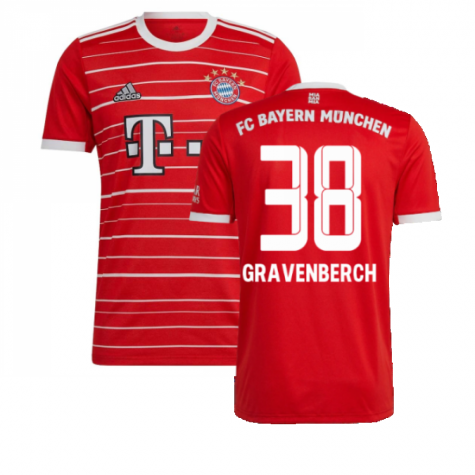 Maillot Bayern Munich Ryan Gravenberch 38 Domicile 2022-2023