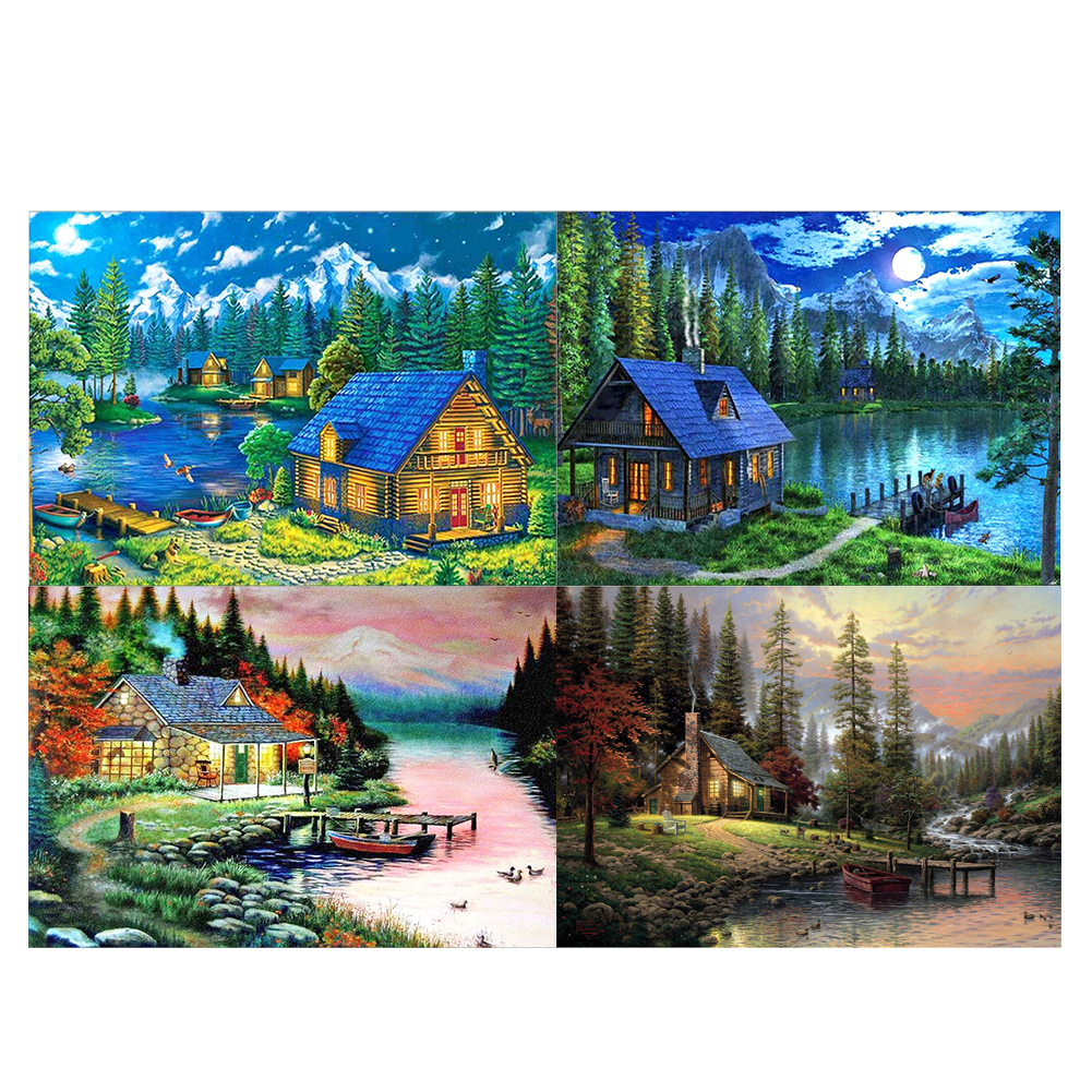 36x46cm Scenery 11CT Stamped Cross Stitch Kits Needlework Embroidery Craft