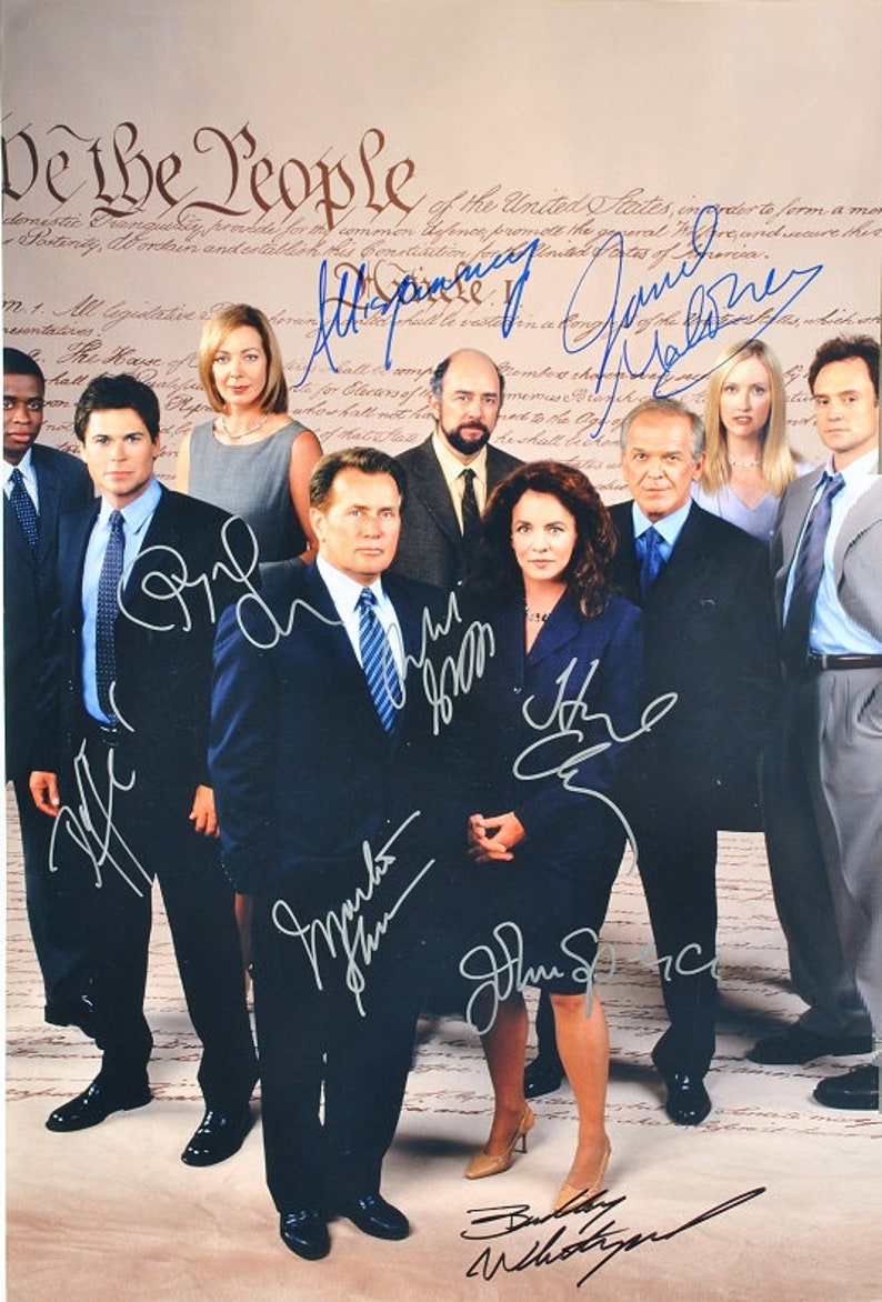 WEST WING CAST Signed Photo Poster painting X9 Martin Sheen, Bradley Whitford, Dulé Hill, Rob Lowe, Allison Janney, Janel Molony, R. Schiff 12x18 wcoa