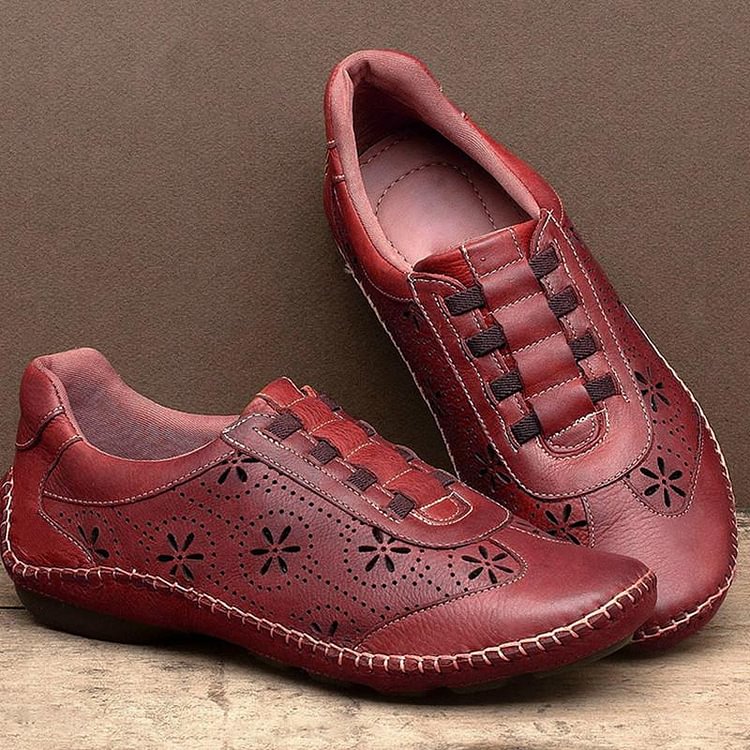 Women's Hollow-out Closed Toe Flat Heel Flats -loafers