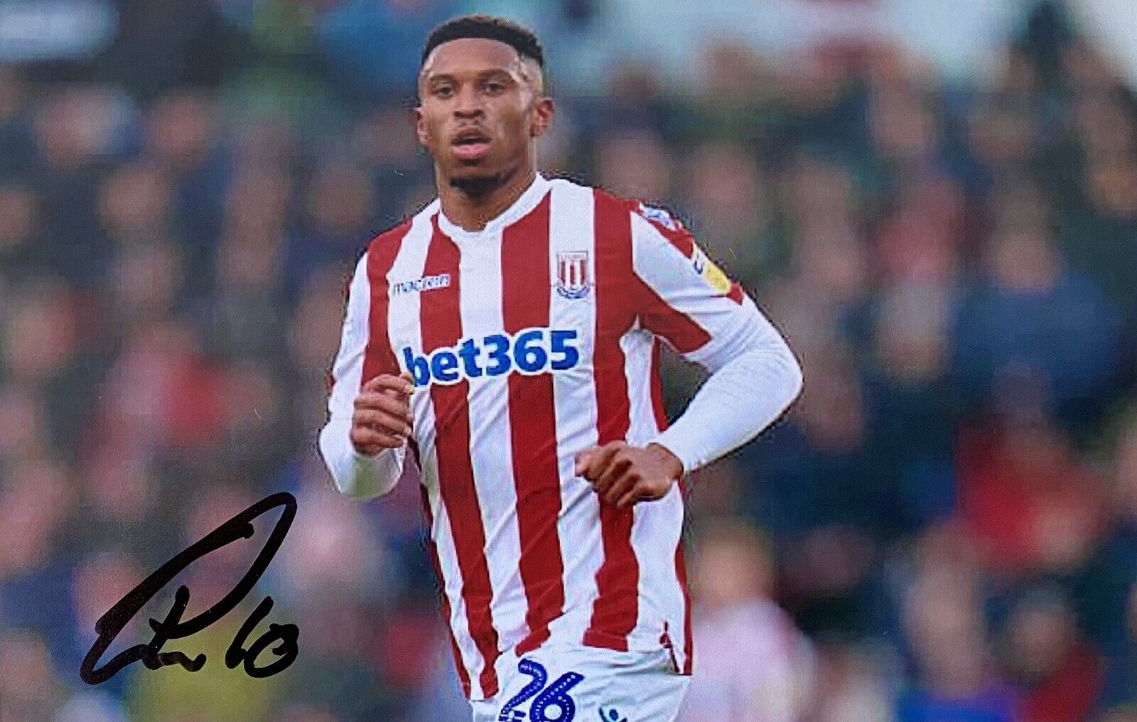 Tyrese Campbell Genuine Hand Signed Stoke City 6X4 Photo Poster painting 3