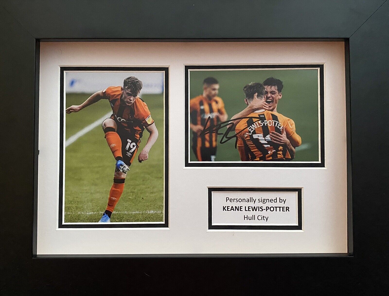 Keane Lewis-Potter Hand Signed Hull City Photo Poster painting In A4 Frame Display