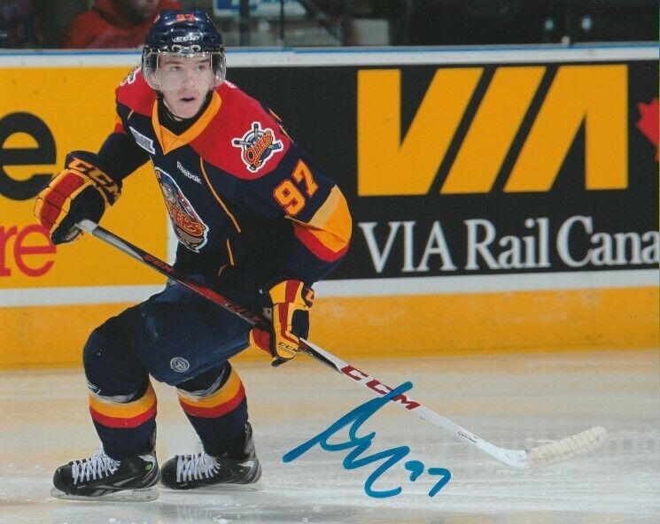 CONNOR McDAVID SIGNED ERIE OTTERS 8x10 Photo Poster painting #2 EDMONTON OILERS Autograph