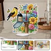 Acrylique fleur oiseau bo&icirc;te aux lettres-bricolage ornement
