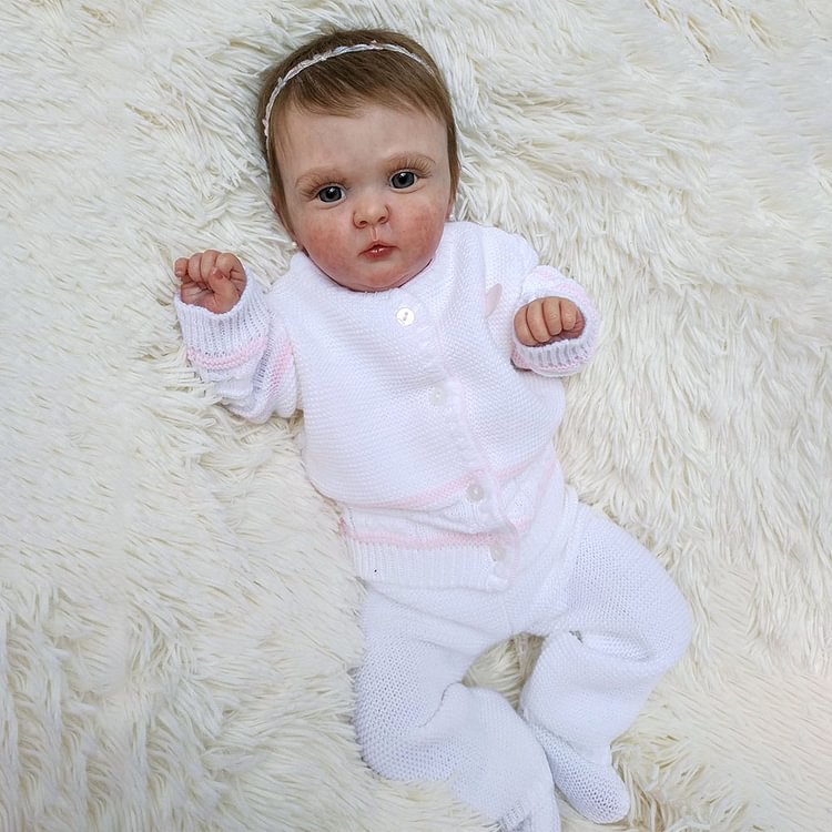  20" Real Looking Lifelike Reborn Soft Cloth Body Baby GirlNewborn Opened Eyes Doll Named Sendie - Reborndollsshop®-Reborndollsshop®