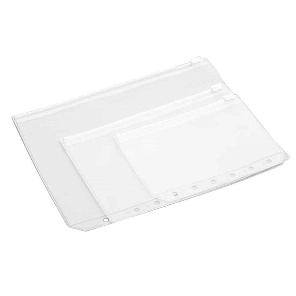 

PVC A5 A6 A7 Zipper Bag Card Bills Bags Loose Leaf Storage Holder Pockets, 501 Original