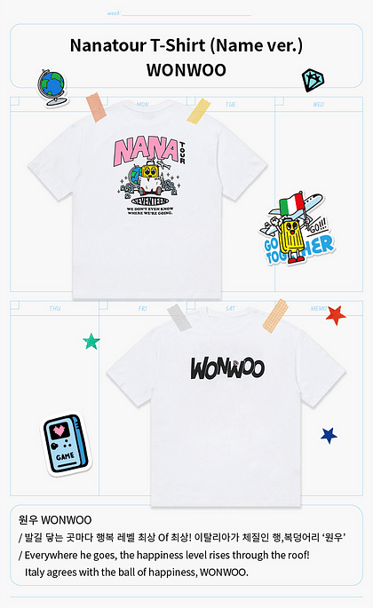 【最終値下げ】ミンギュ　Nanatour ナナツアー　Tシャツ　namever. NANA TOUR with SEVENTEEN Official Merch (Name Ver) Pre Order