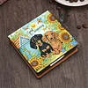 5D Dachshund DIY PU Diamond Painting Notecard Box with 160 Sheets Paper Holder
