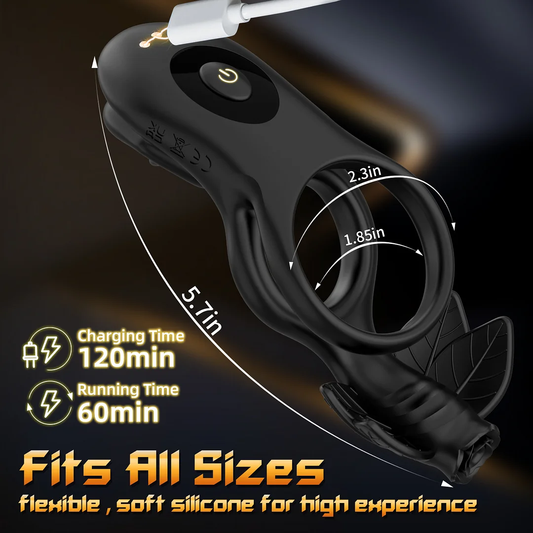 ** App Remote Control Double Motor Vibrating Clit Stimulator & Penis Rings