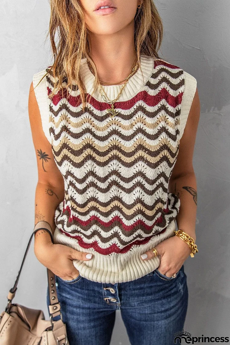 Knit Rainbow Tank Sweater