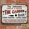 Nom personnalis&eacute;&nbsp;: bi&egrave;re de bar de jardin bonne musique - Panneaux en &eacute;tain m&eacute;tallique