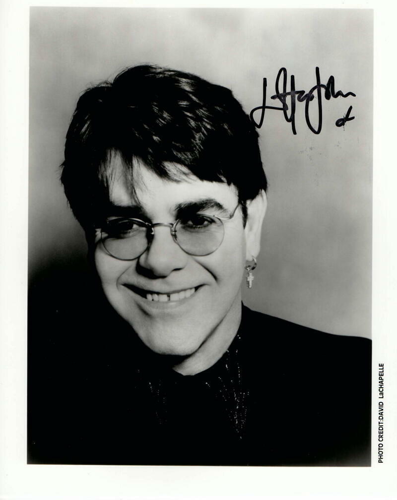 ELTON JOHN SIGNED AUTOGRAPH 8X10 Photo Poster painting - HONKY CHATEAU, ROCK OF THE WESTIES JSA