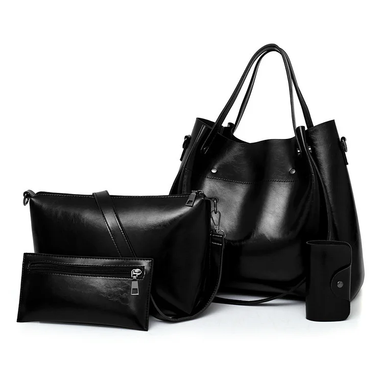 Retro four-piece mother bag large-capacity one-shoulder portable messenger bucket bag