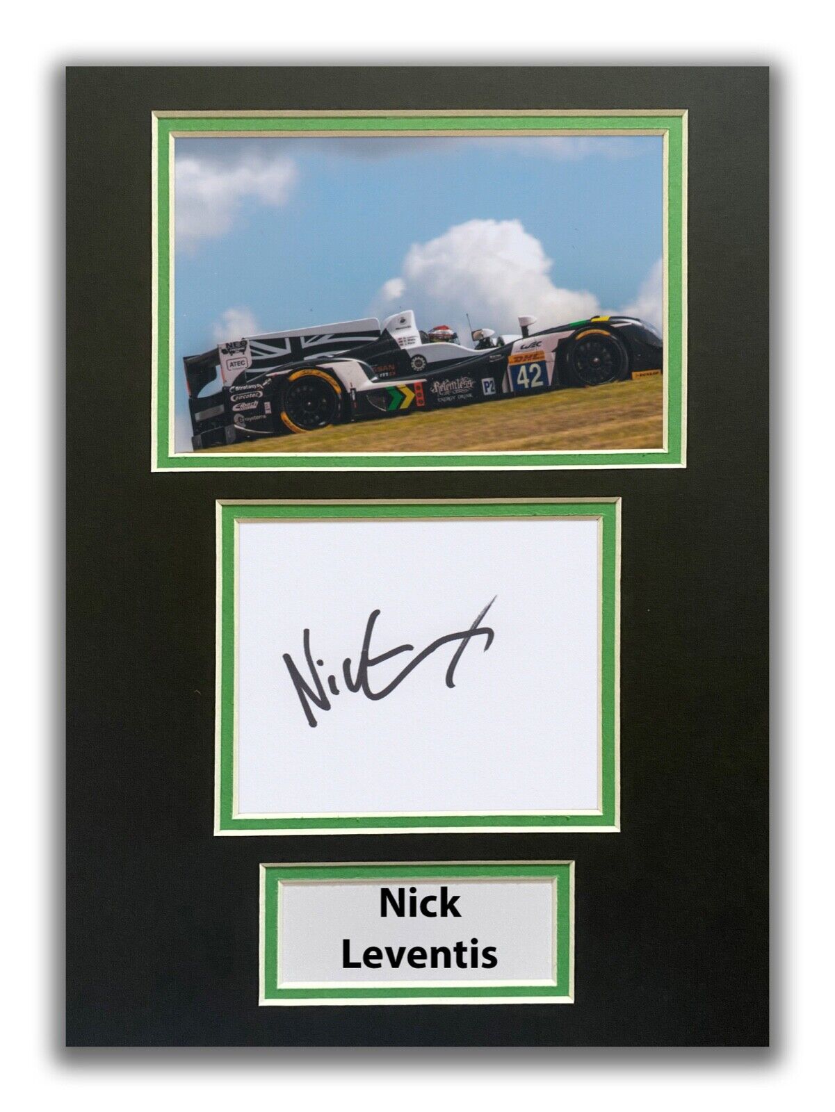 NICK LEVENTIS HAND SIGNED A4 MOUNTED Photo Poster painting DISPLAY - LE MANS 1.