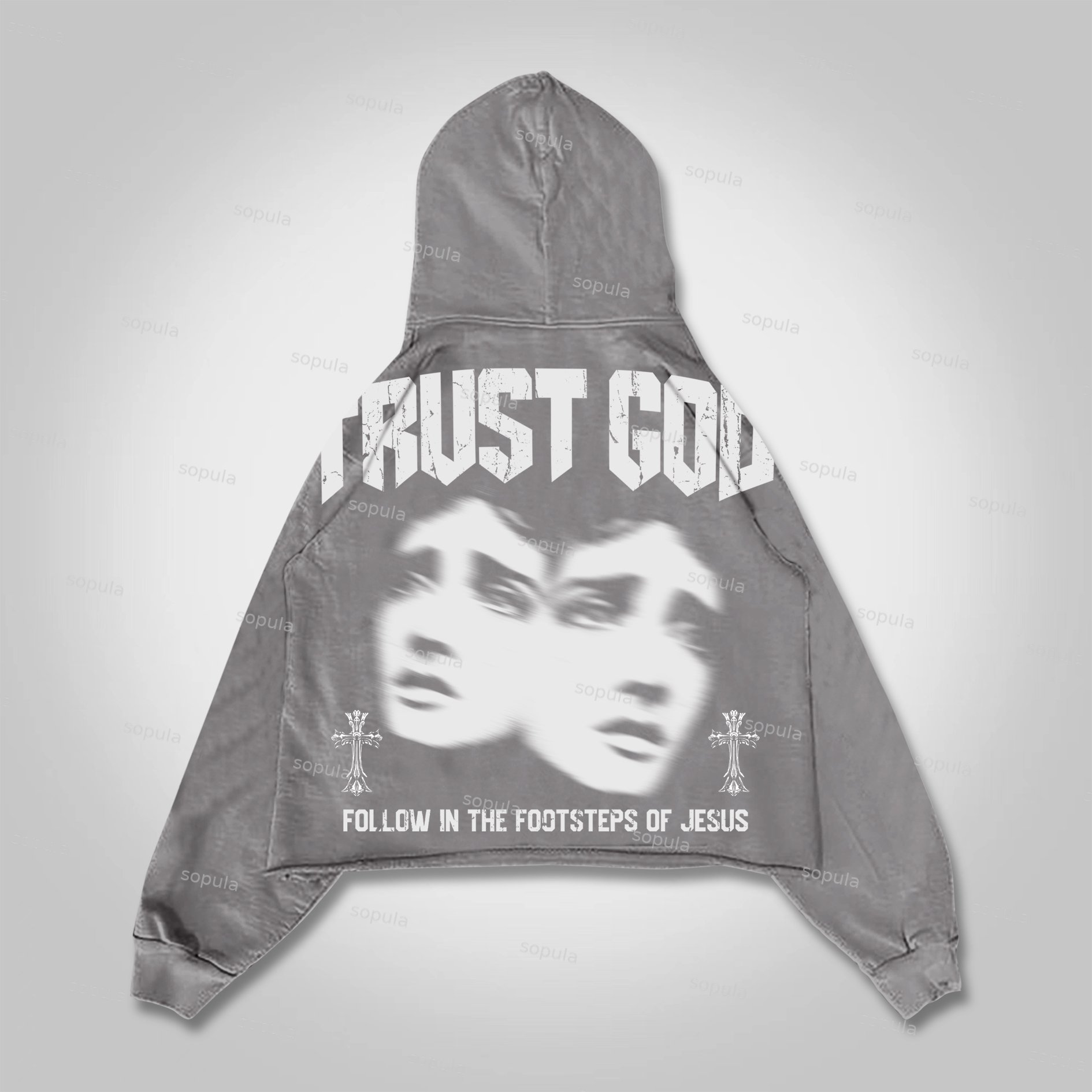 Sopula Trust God Figure Figures Pocketless Hoodie