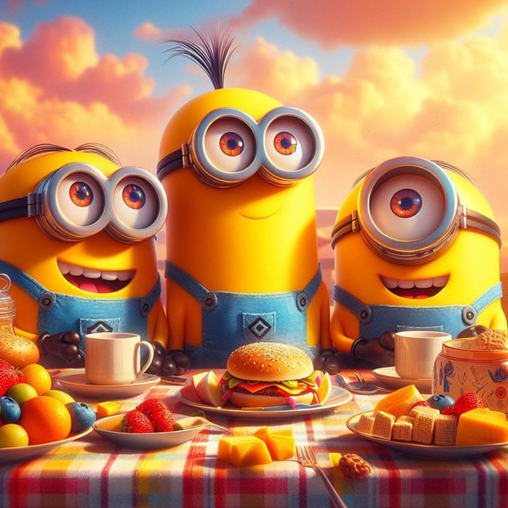 Minions 40*40cm(canvas) full round drill diamond painting