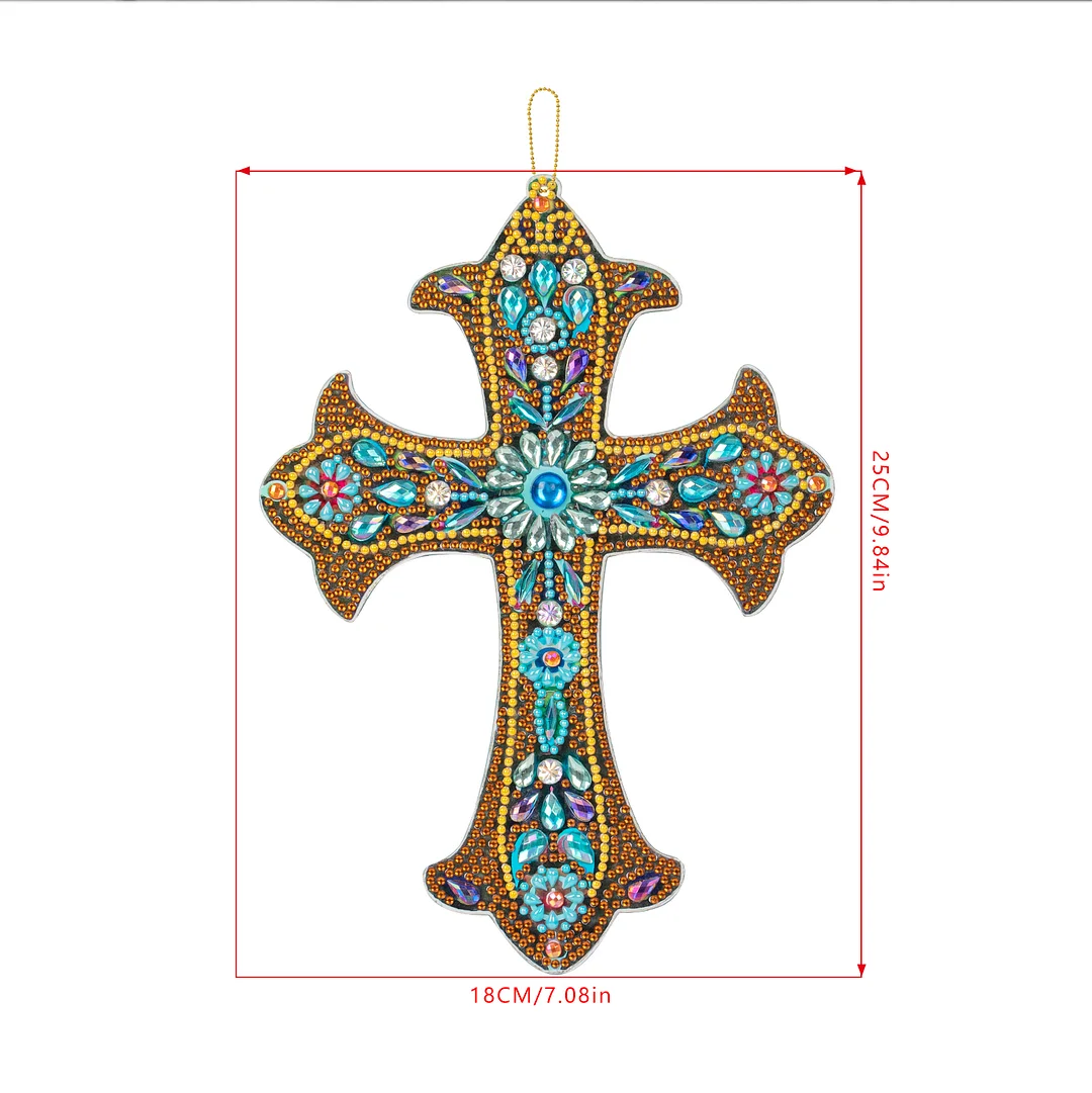 DIY Diamond Cross Home Decoration Pendant(Single Side)