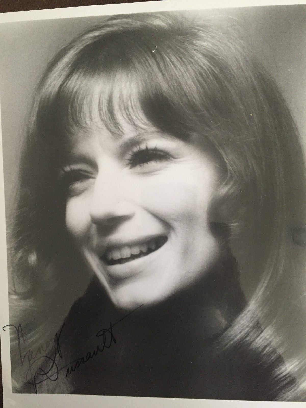 SIGNED, Black & White Promo Photo Poster painting of Nancy Dussault