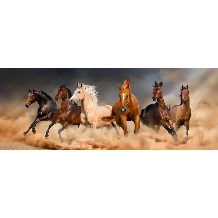 Sunset Running Horse - Full Round - Diamond Painting(80*30cm)