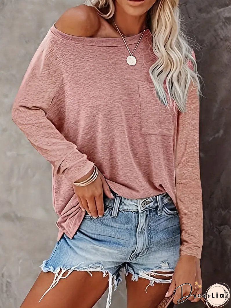 Long Sleeve Crew Neck T-Shirt for Women