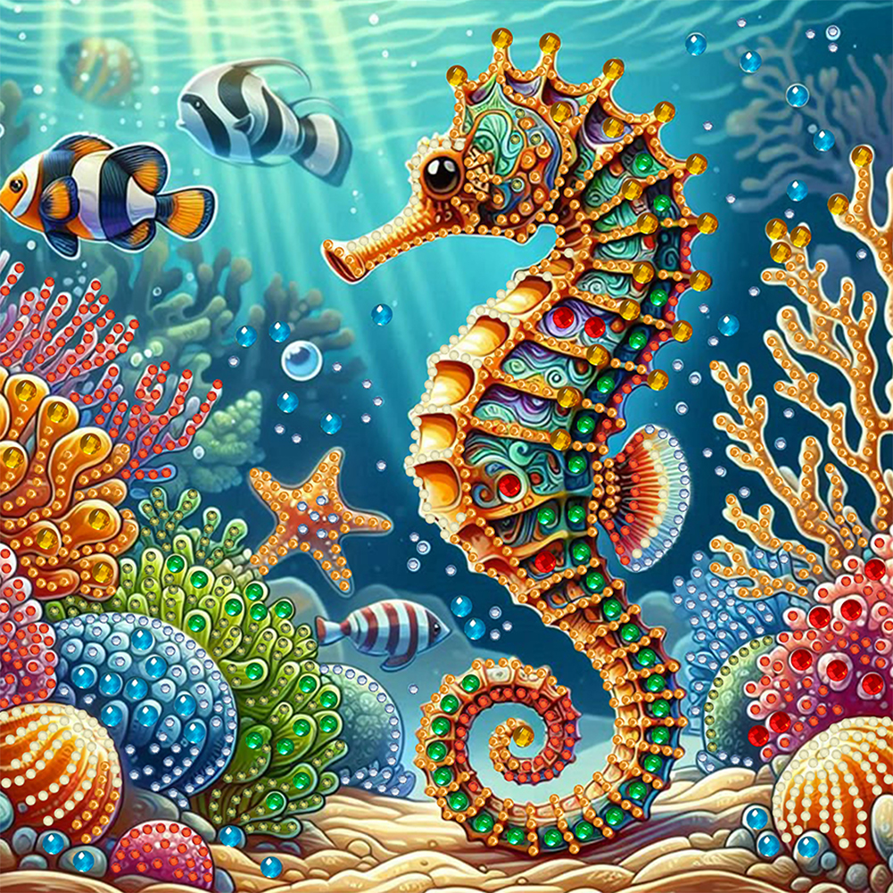 Marine Animals Jellyfish 30*30cm(canvas) special shaped drill diamond painting