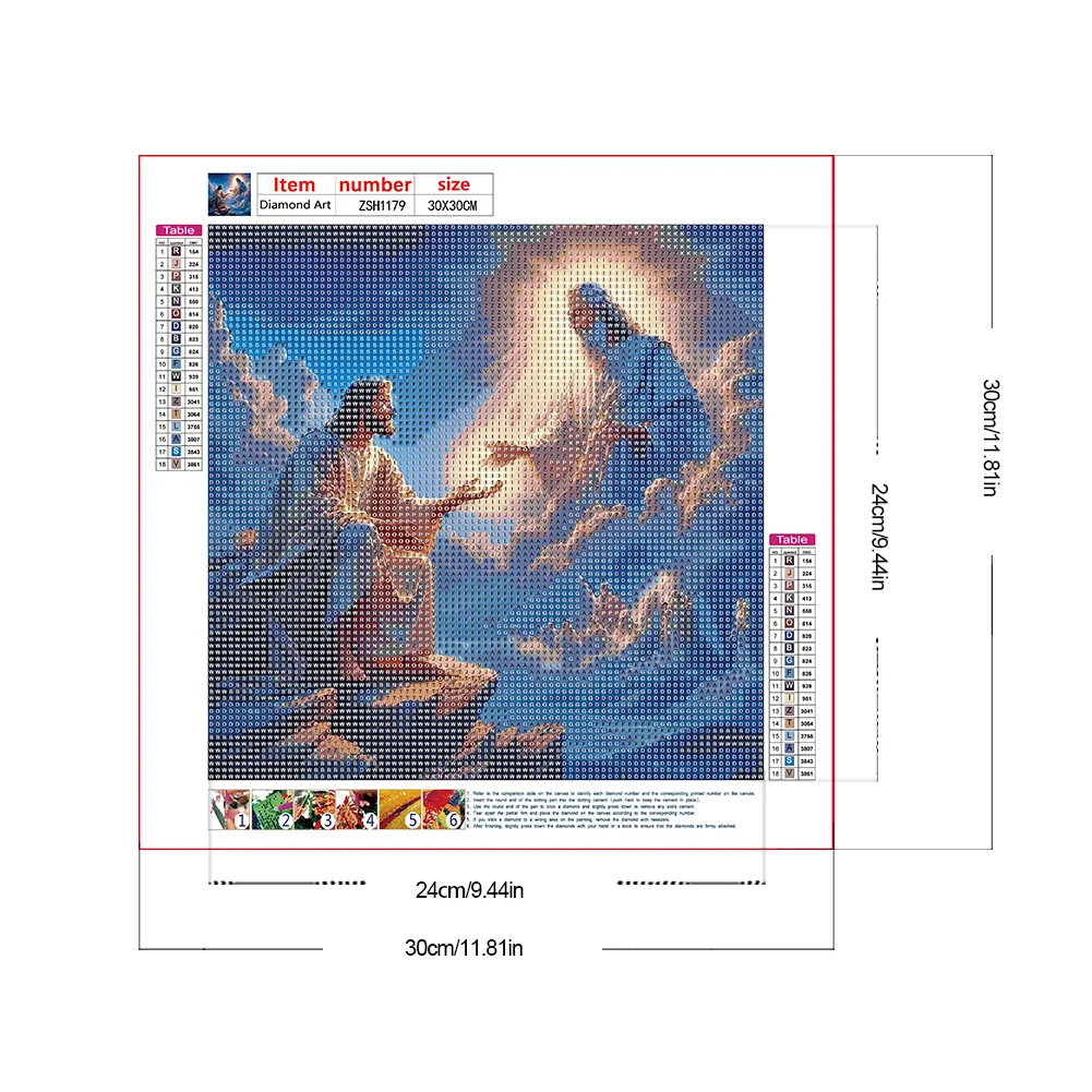 Diamond Painting - Full Round Drill - Jesus(Canvas|30*30cm)