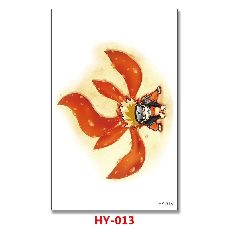 1/2/3/10/18/30 Pieces Japanese Anime Penn Sharingan Akatsuki Hinata Jiraiya Ninja Temporary Tattoo Stickers For Men and Women