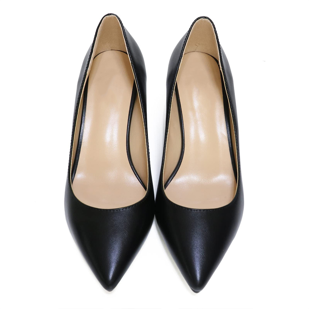 65mm Women Chunky Heels Red Bottom Shoes Comfortable Middle Block Heel Pumps Matte-MERUMOTE