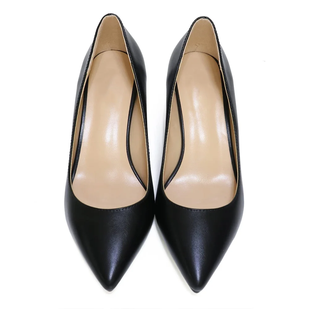 65mm Women Chunky Heels Red Bottom Shoes Comfortable Middle Block Heel Pumps Matte-MERUMOTE