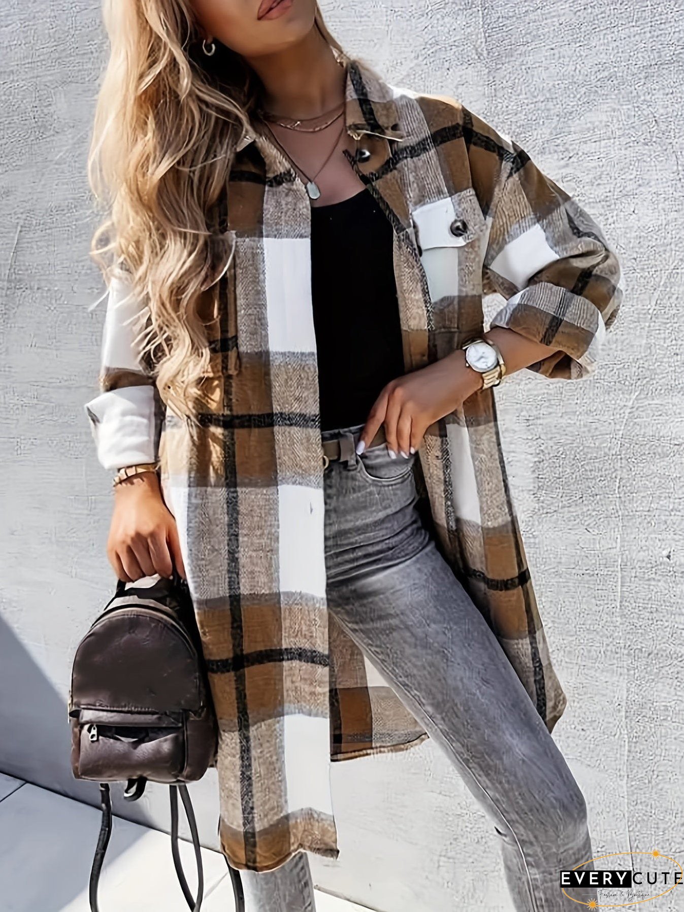 Trendy Plaid Jacket