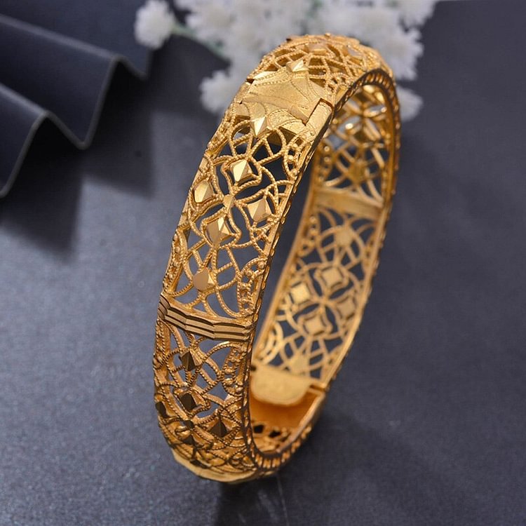 Bride Ethiopian Jewelry Dubai Gold Color Bangles For Women