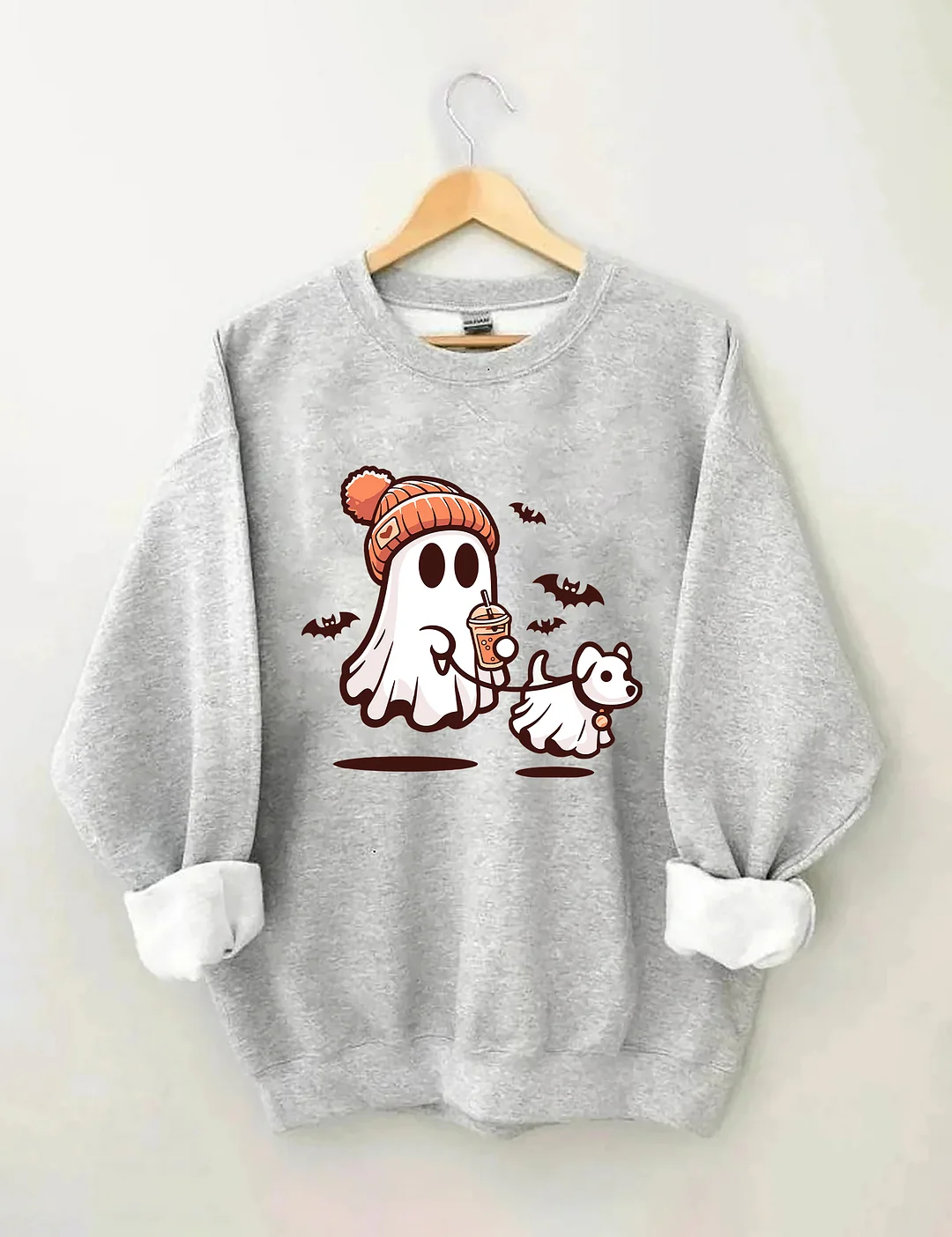 Ghost With Walking Dog Sweatshirt