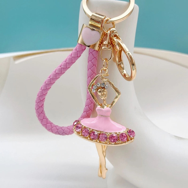 Korean Style Human Imitation Pearl Metal Unisex Keychain