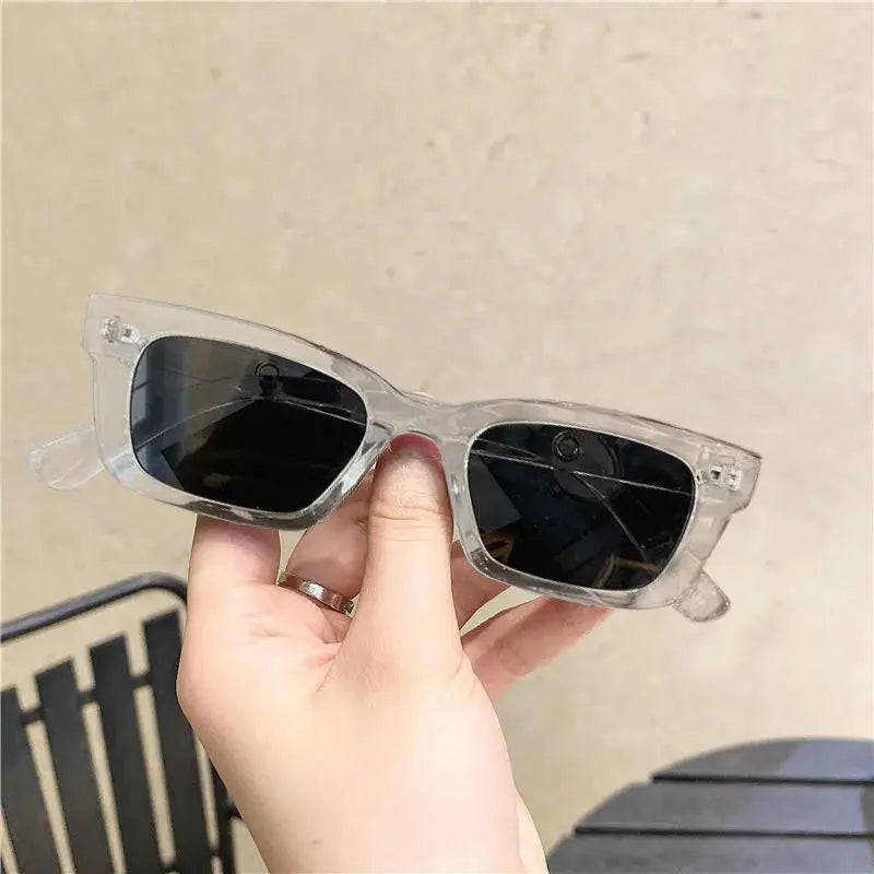 Llyge Vintage Cat Eye Sunglasses Women Square Small Frame Sun Glasses Female Brand Designer Retro Shades Fashion Oculos De Sol llyge