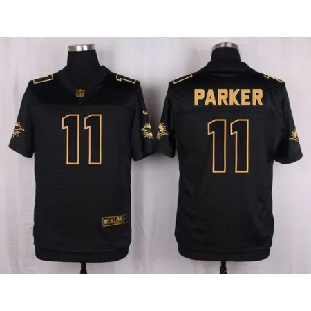 Dolphins #11 DeVante Parker Black Men's Stitched NFL Elite Pro Line Gold Collection Jersey