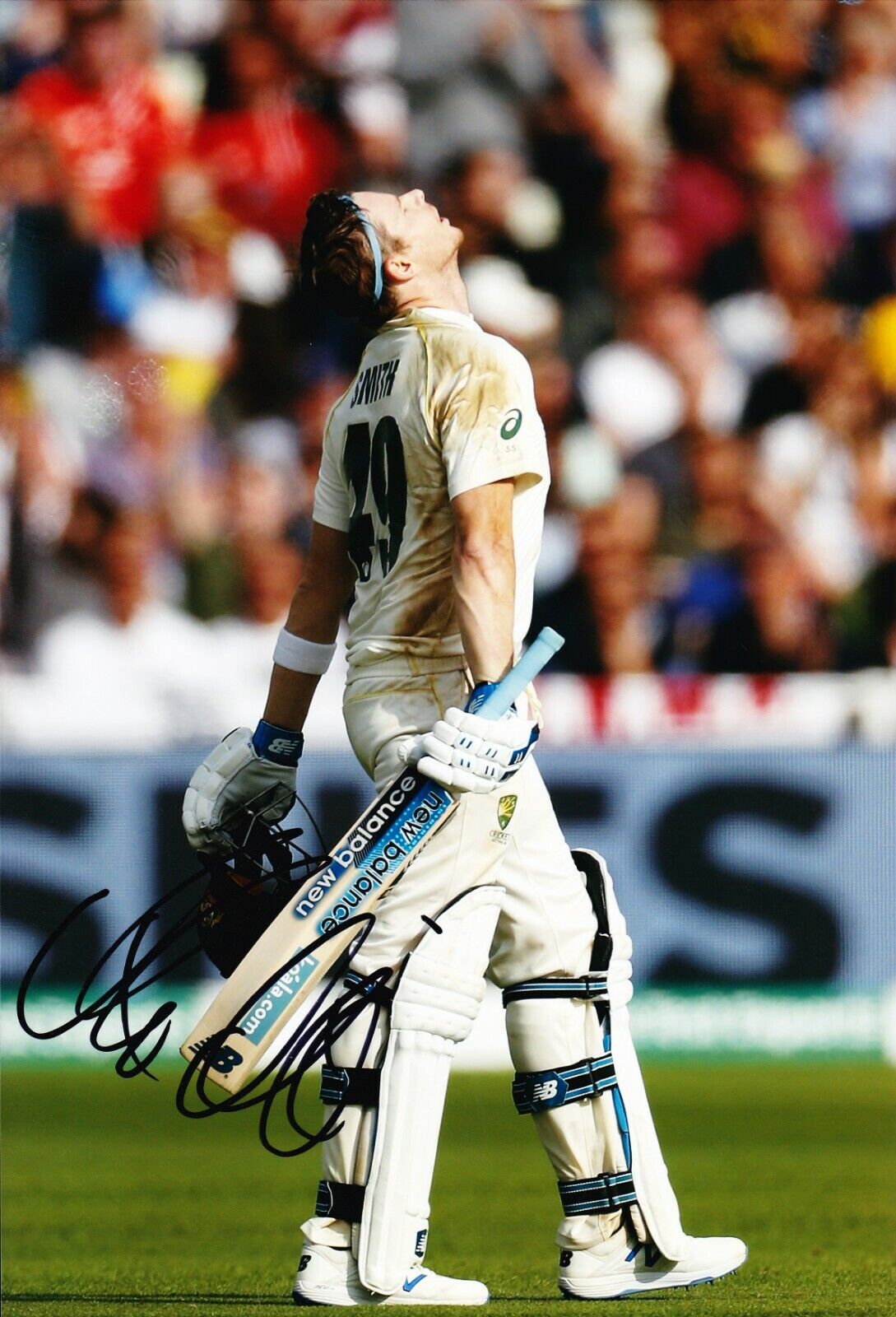 Steven SMITH Signed 12X8 Photo Poster painting 2019 ASHES Century AFTAL COA (2673)