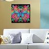 Neon-Regenbogen-Mandala-Schmetterling speziell geformte 5D-DIY-Teilbohrer-Diamanten-Punkte, Edelstein-Kunst-Kits mit Rahmen, Diamanten-Gem&auml;lde, Edelst