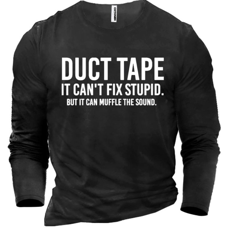 Men's Letter Print Causal Long Sleeve T-shirt