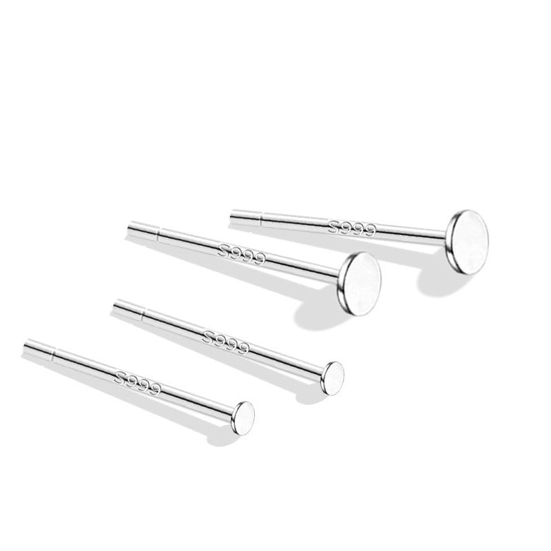 1 Pair 925 Sterling Silver Solid Color Ear Studs