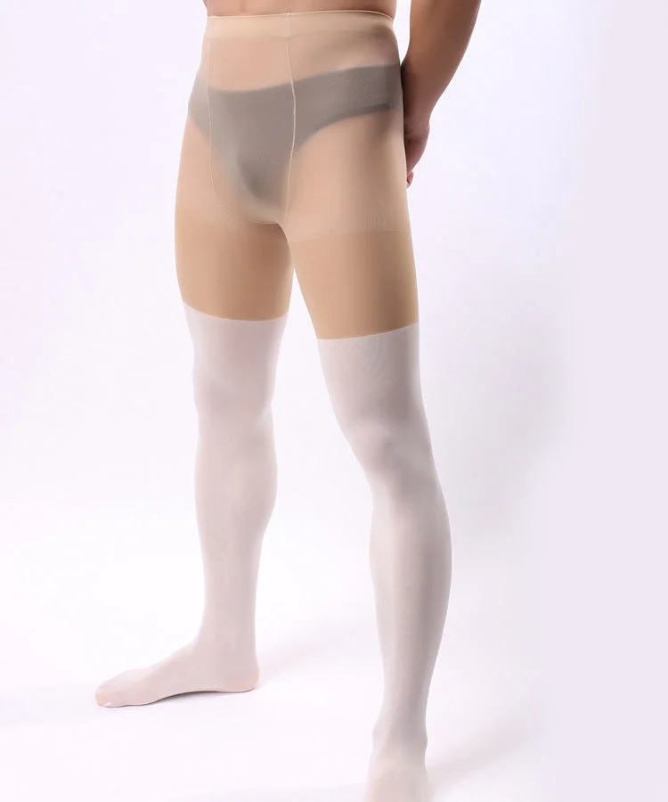 Men's Transparent Ultra-thin High Elastic Long Tube Pantyhose Stocking