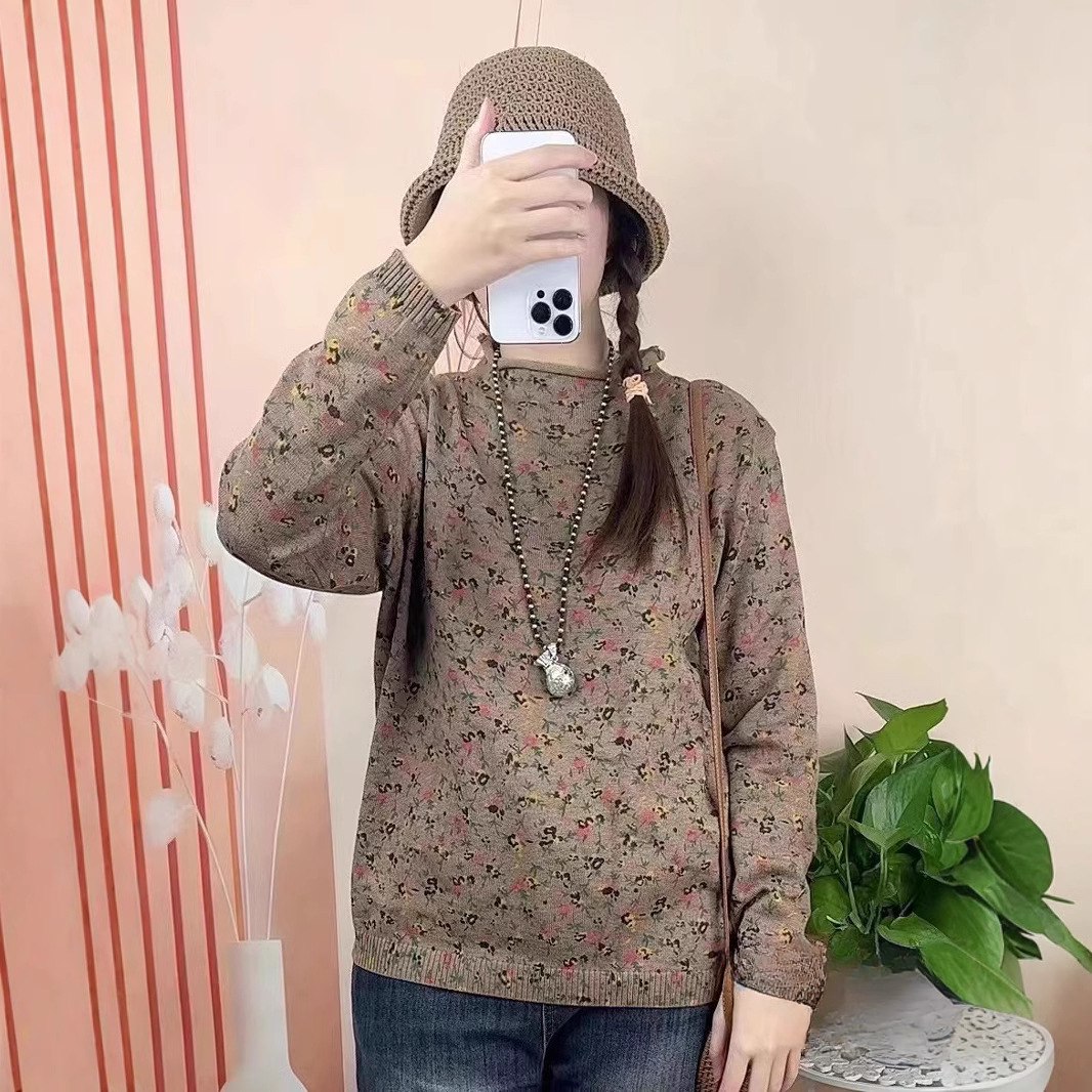 Chicfifth Sweater Women Winter Long Sleeve High Quality Autumn Vintage Top Knitted Cardigan