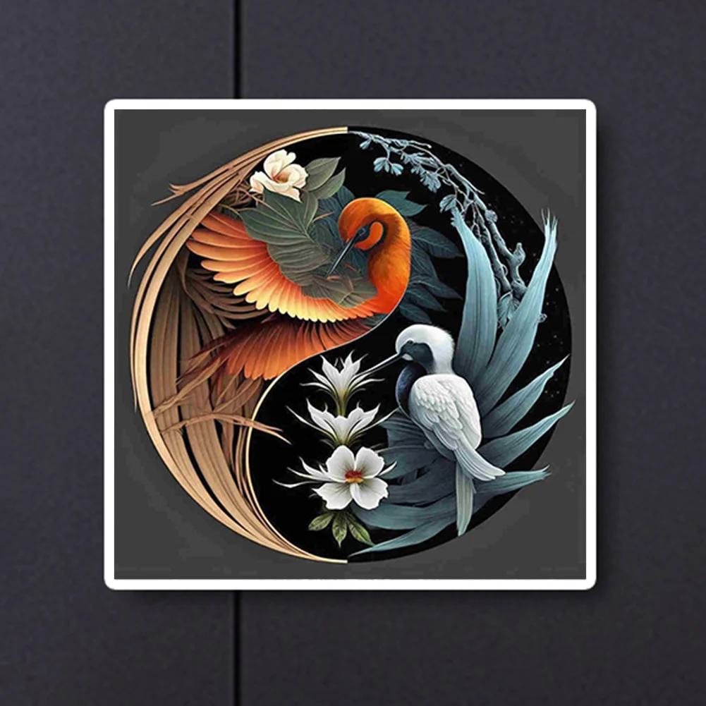 5D DIY Full Square Drill Diamond Painting Yin Yang Symbol Bird Decor (ZQA229)