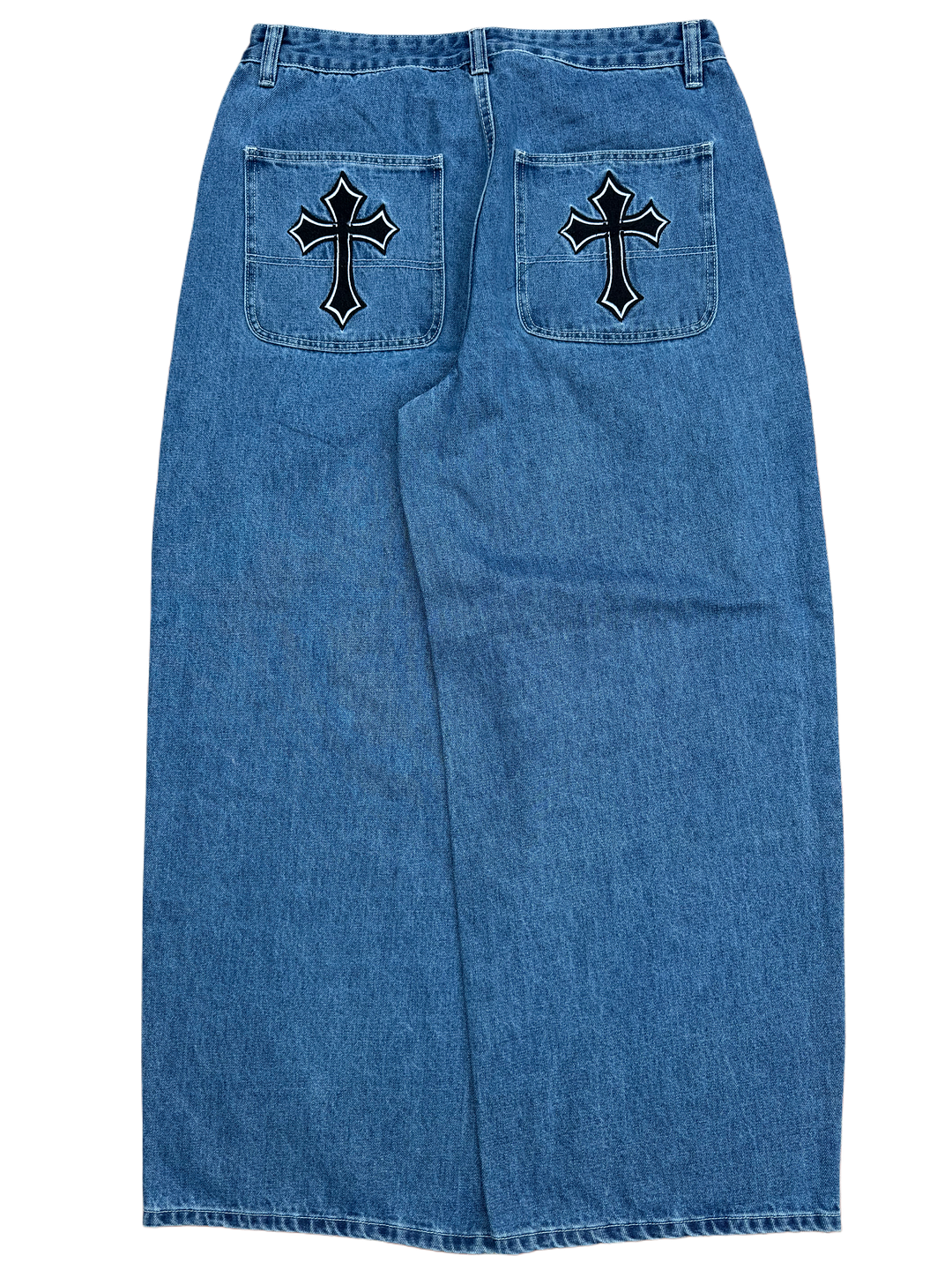 Blue White Cross  Jeans