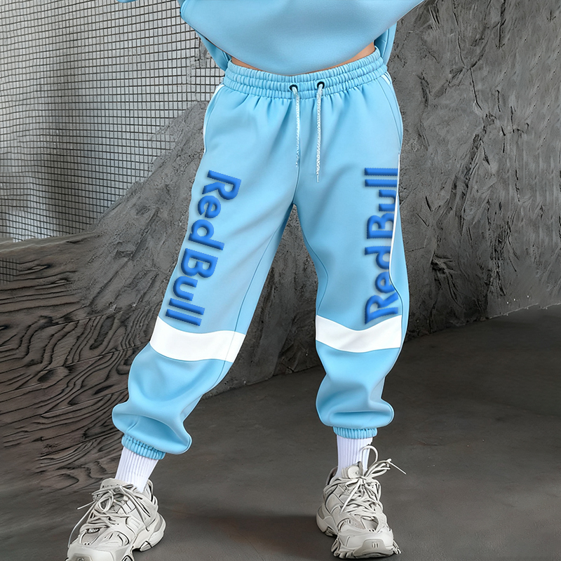 Women's Loose Casual Racing Print Sweatshirt Pants